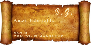 Vaszi Gabriella névjegykártya